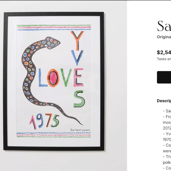 Yves Saint Laurent Silk Chiffon Large SCARF Snake Love 48" X 48" - Picture 15 of 15